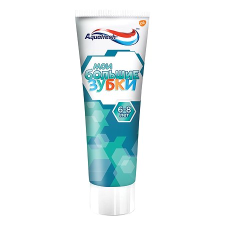 Зубная паста Aquafresh с фтором укрепляющая Мои большие зубки 6-8лет 50мл