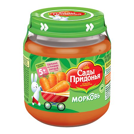 Пюре Сады Придонья морковь 120г с 5месяцев