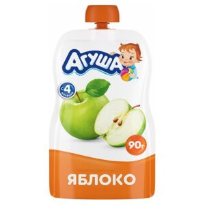 Пюре Агуша яблоко 90г с 4месяцев